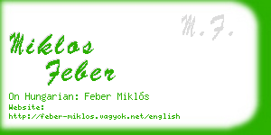 miklos feber business card